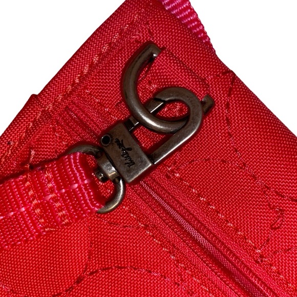 Thirty-One “Vary You” Mini Crossbody Wallet Bag Organizer Quilted Dot Coral/Pink - Picture 3 of 5